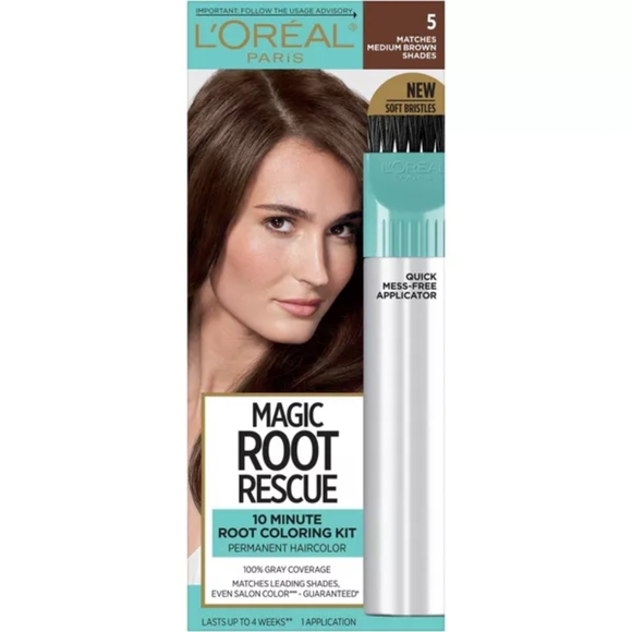 L'Oreal Other - 4/$12 L'Oreal Magic Root Rescue 10 Minute Root Hair Kit, 5 Matches Medium Brown